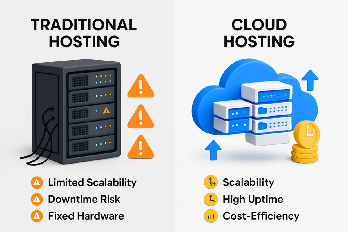 Benefits of Cloud Hosting Over Traditional Hosting: A Smarter Choice for Modern Businesses